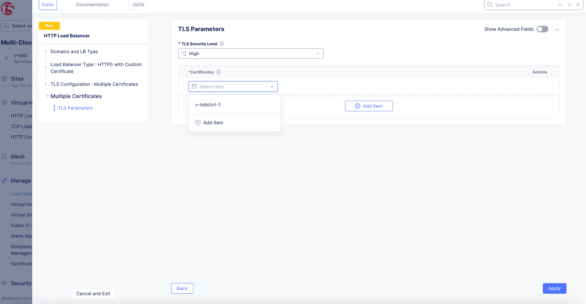 Manage Multiple Custom Certificates | F5 Distributed Cloud Technical ...