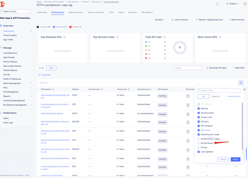 Enable API Endpoint Discovery and Schema Learning | F5 Distributed ...