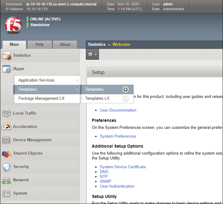 Figure: BIG-IP iApp Templates