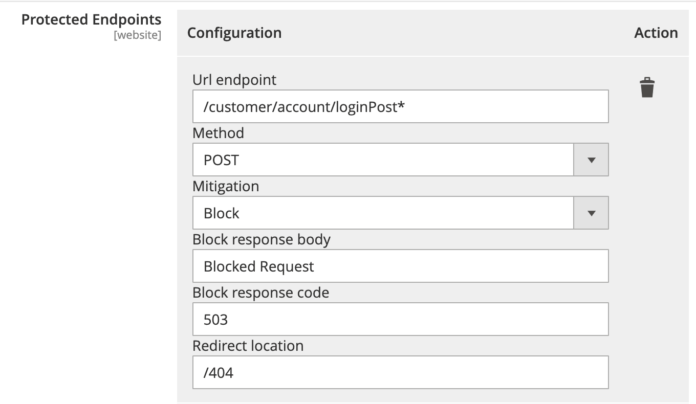 Figure: Protected endpoint options