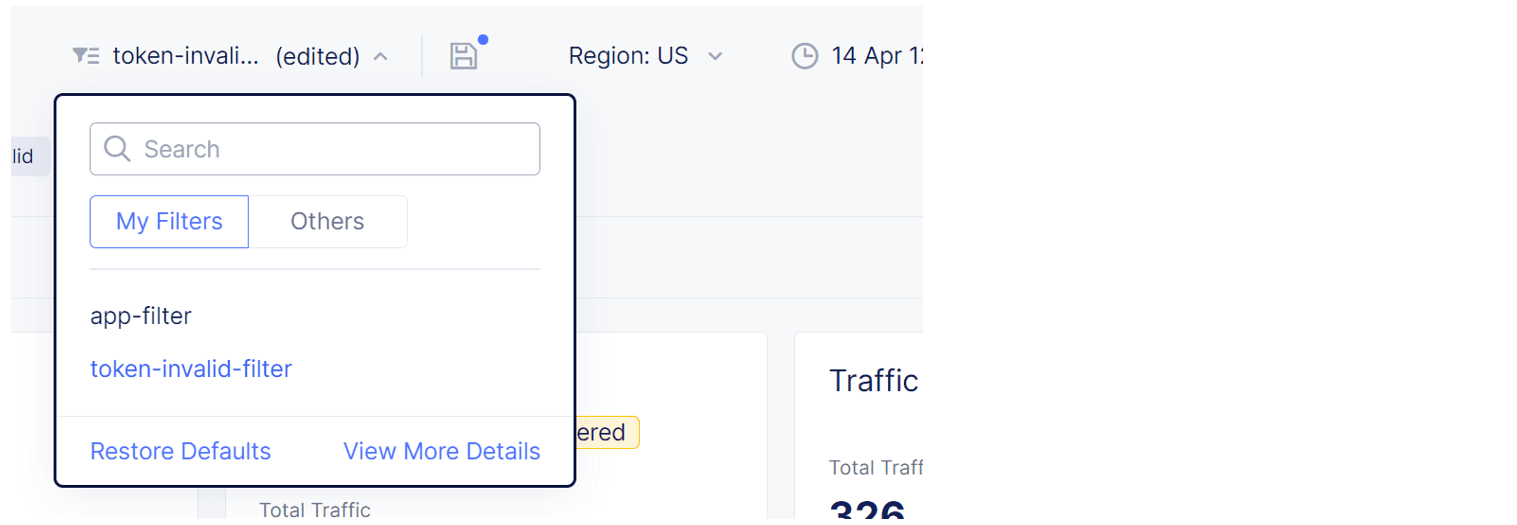 Figure: View saved filters