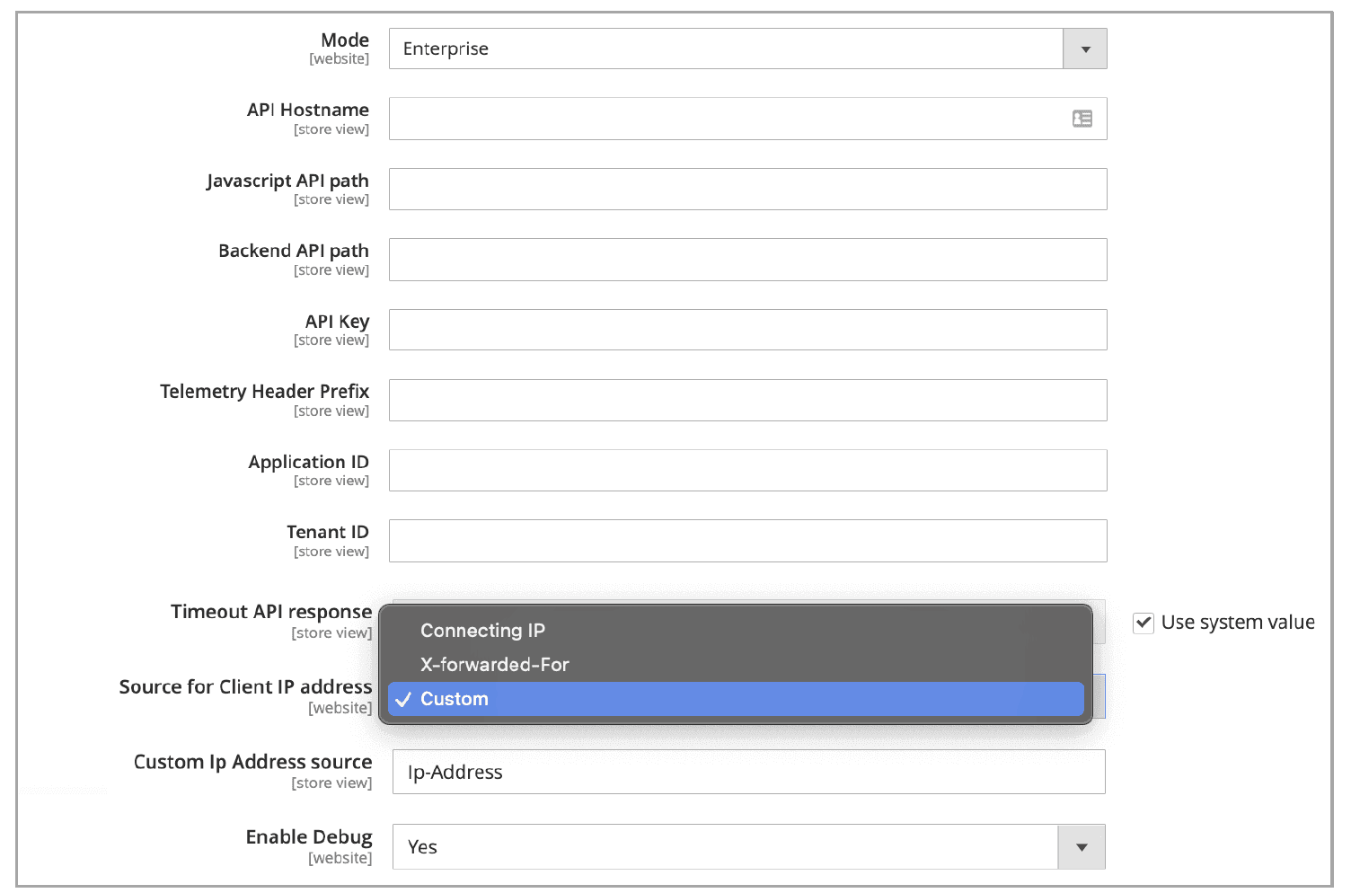 Figure: Configure General Options