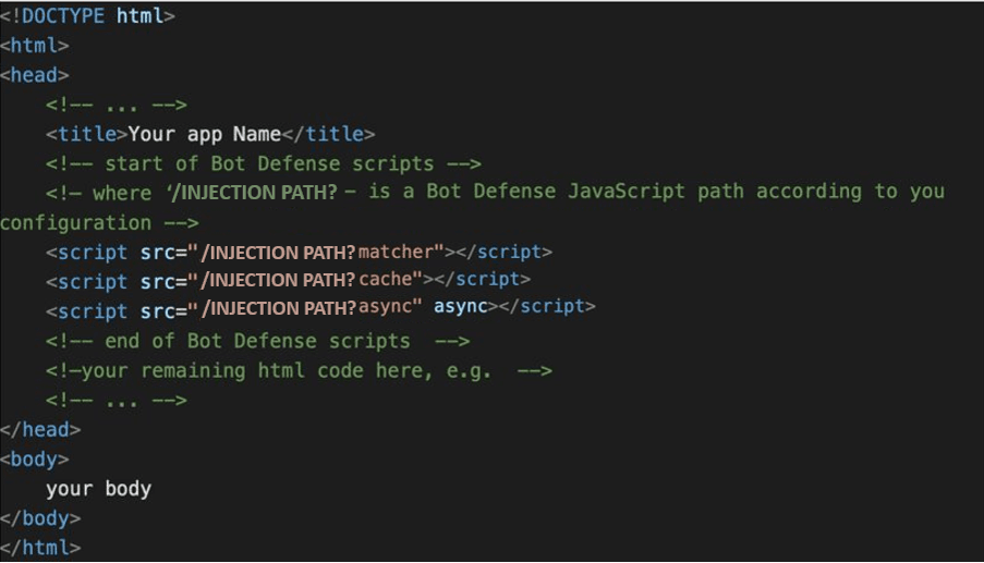 Figure: Manual Javascript insertion