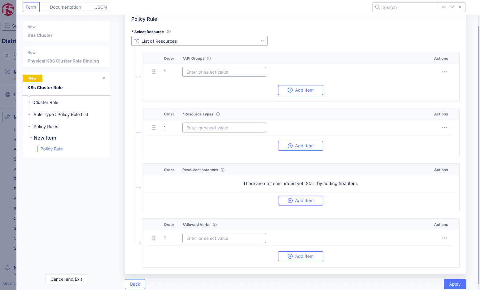 Figure: K8s Cluster Role Rules