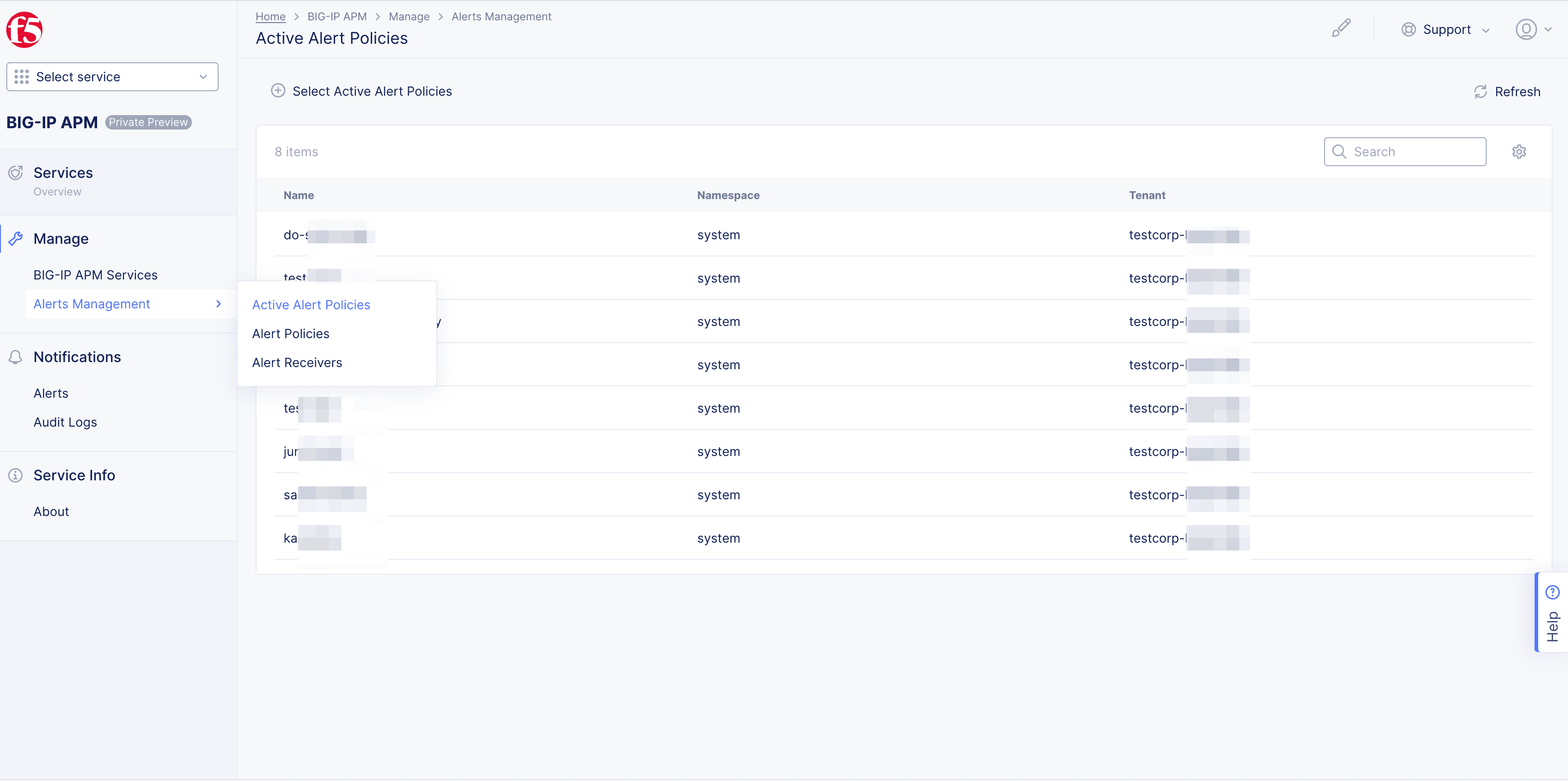 Figure: BIG-IP APM Alerts Management