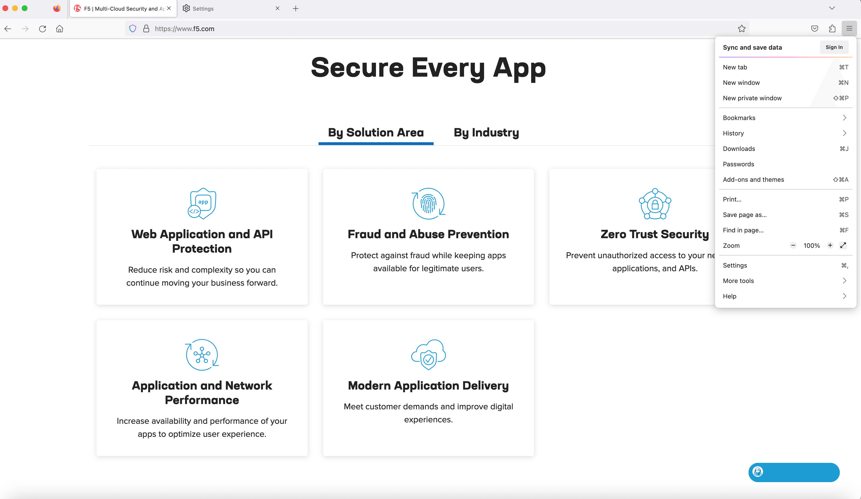 Figure: Firefox Settings