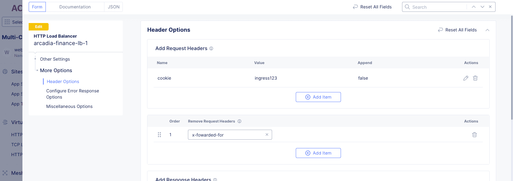 Configure HTTP Header Processing | F5 Distributed Cloud Technical Knowledge