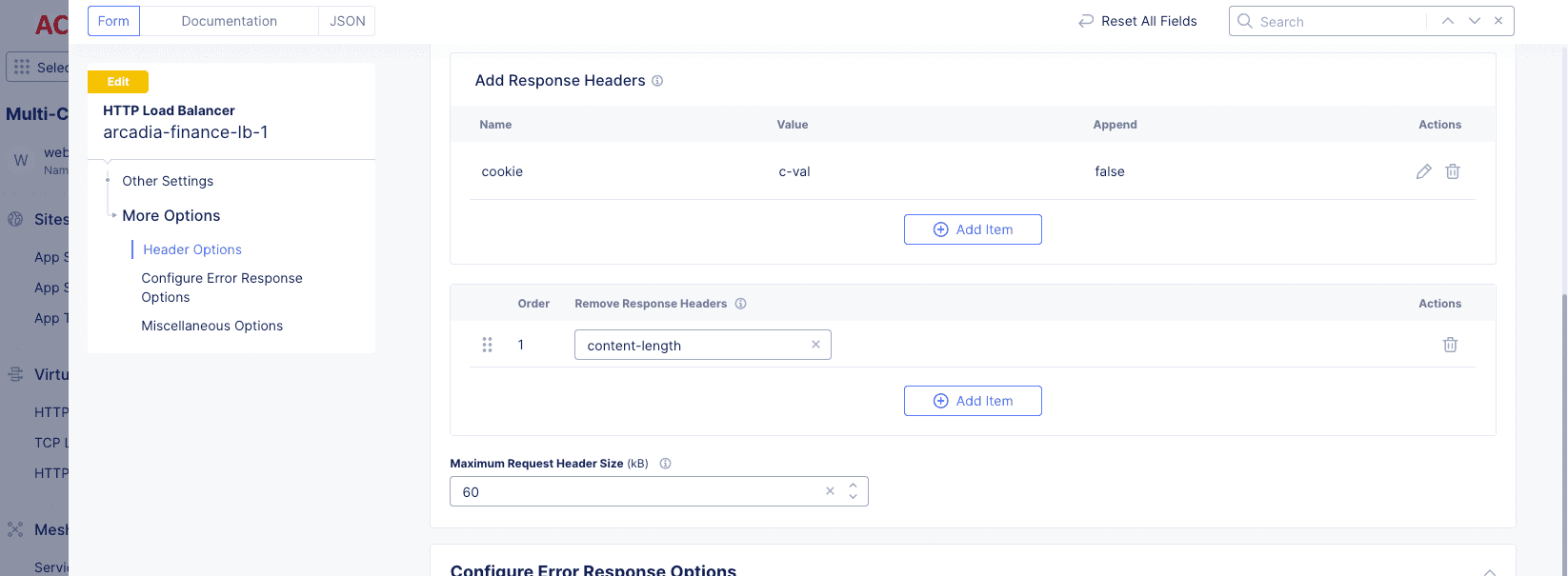 Configure HTTP Header Processing | F5 Distributed Cloud Technical Knowledge