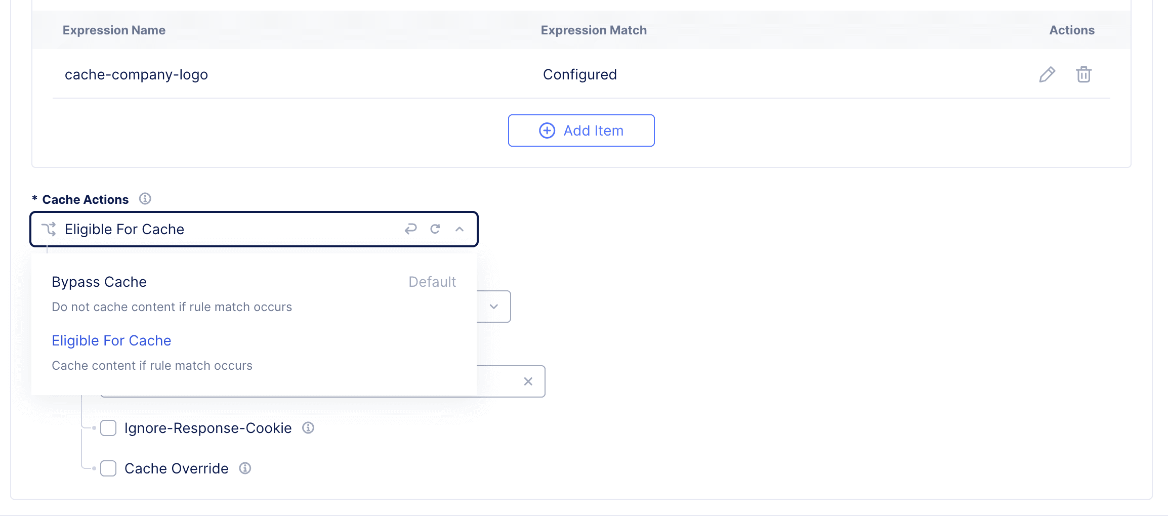 Figure: CDN Cache Rule TTL