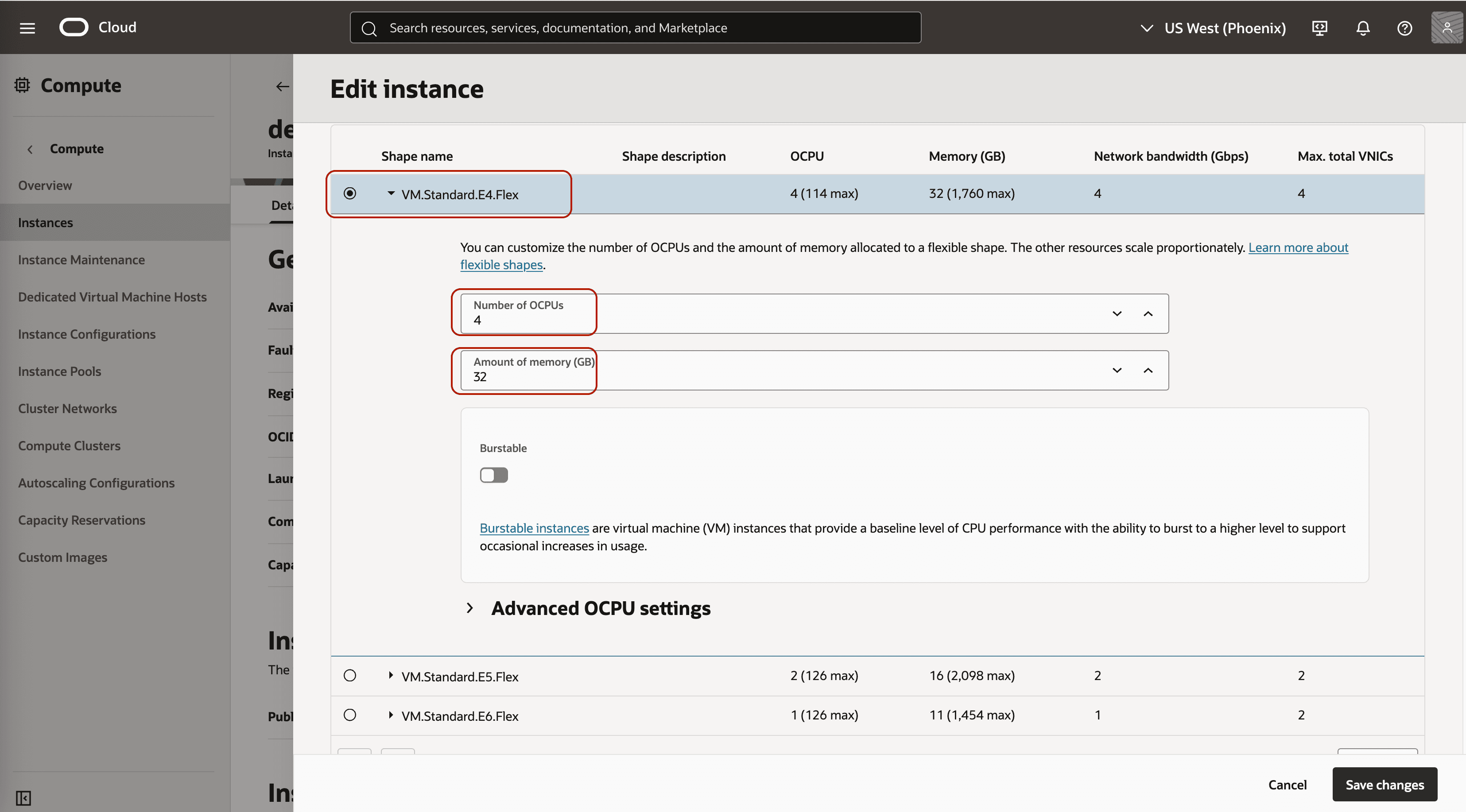 Figure: OCI - Node Instance Resize