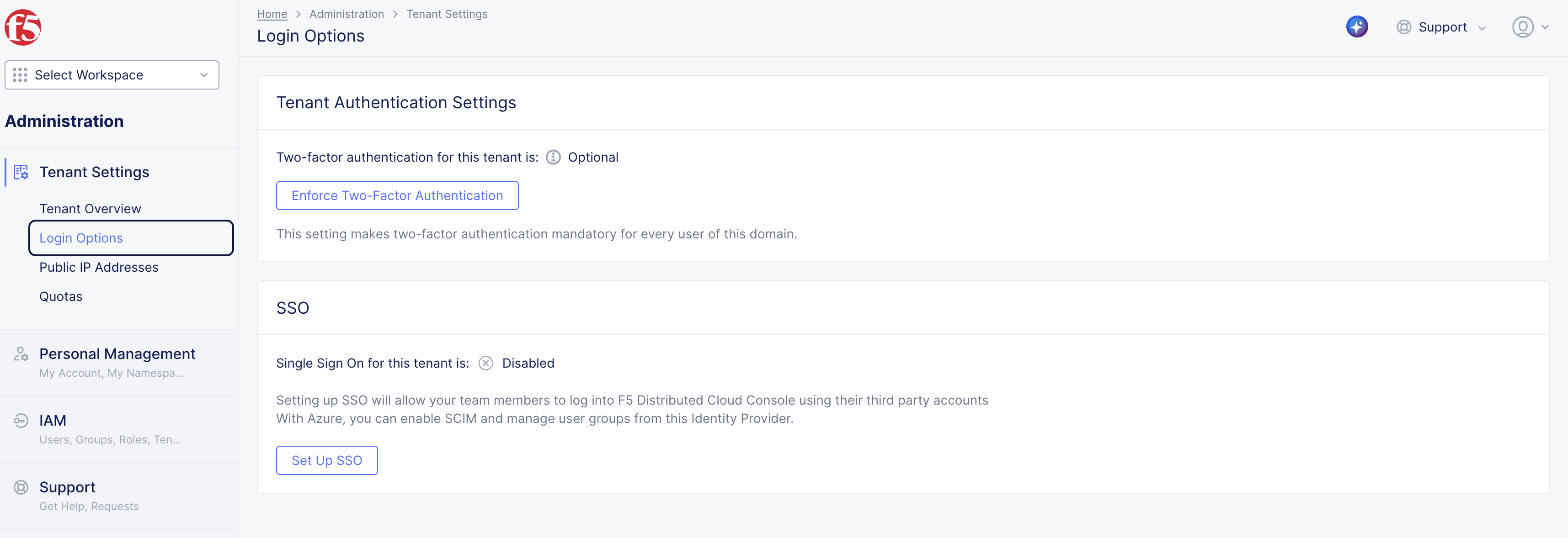 Figure: Configure Login Options