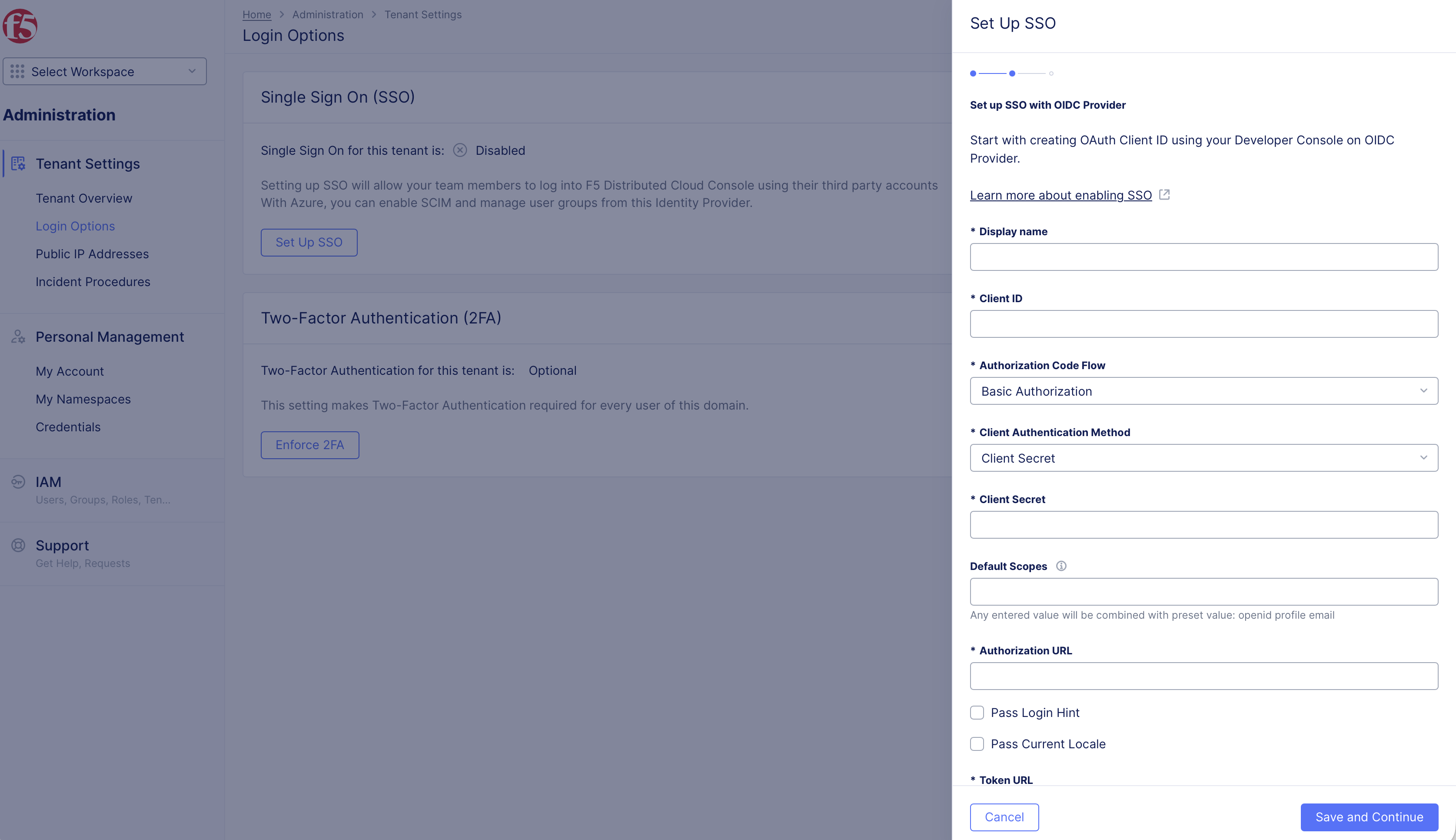 Figure: SSO Create Clients