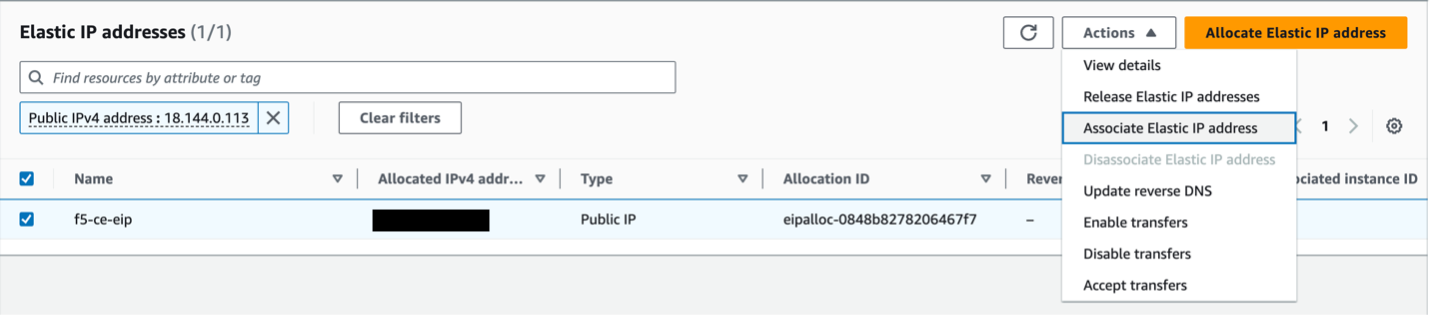 Figure: Associate EIP