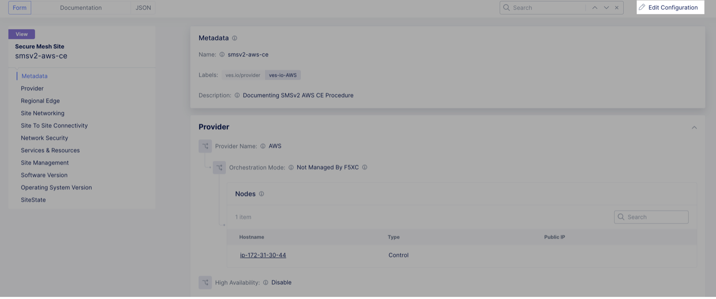 Figure: Edit Interface