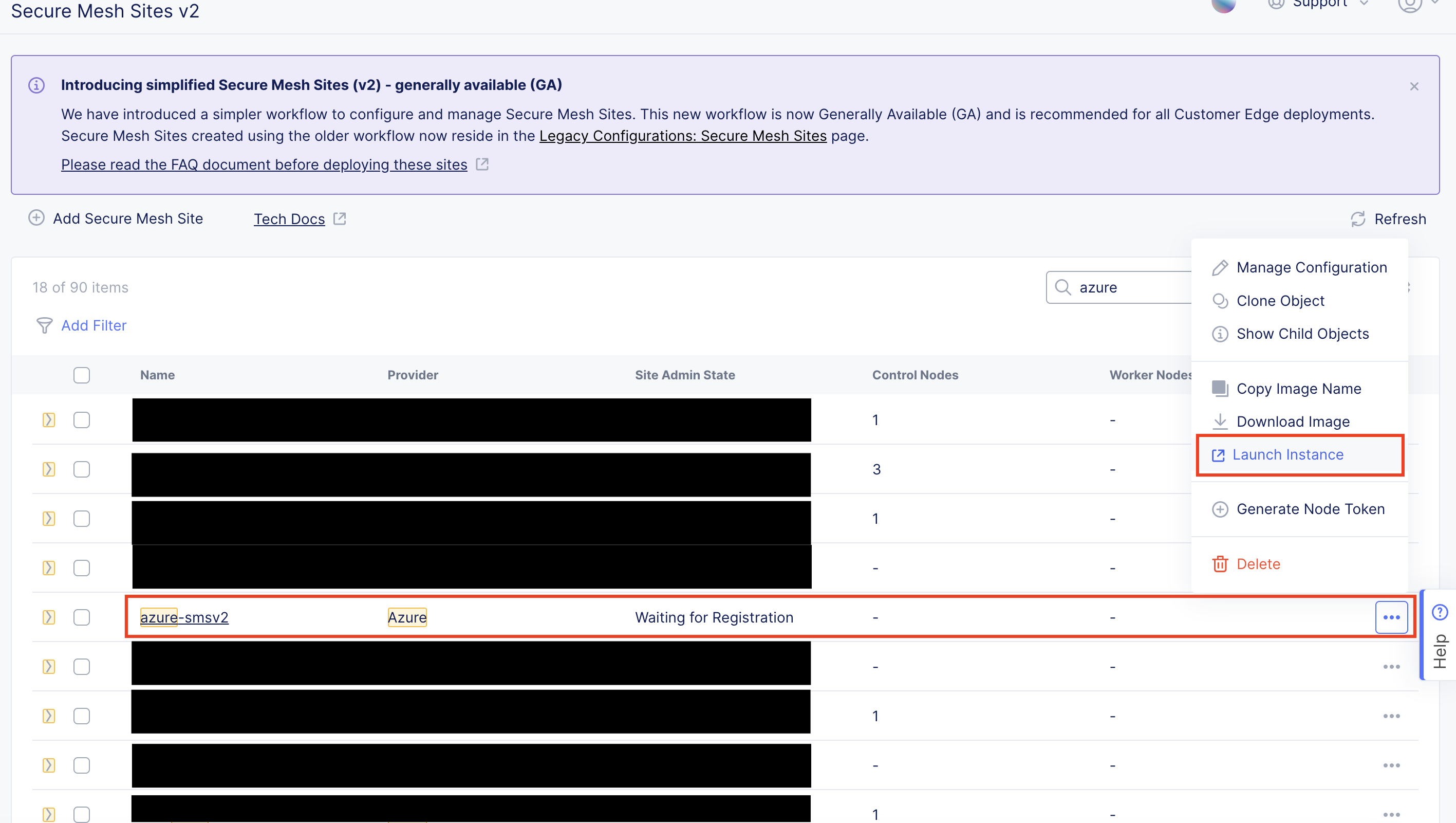 Figure: Launch Instance VM