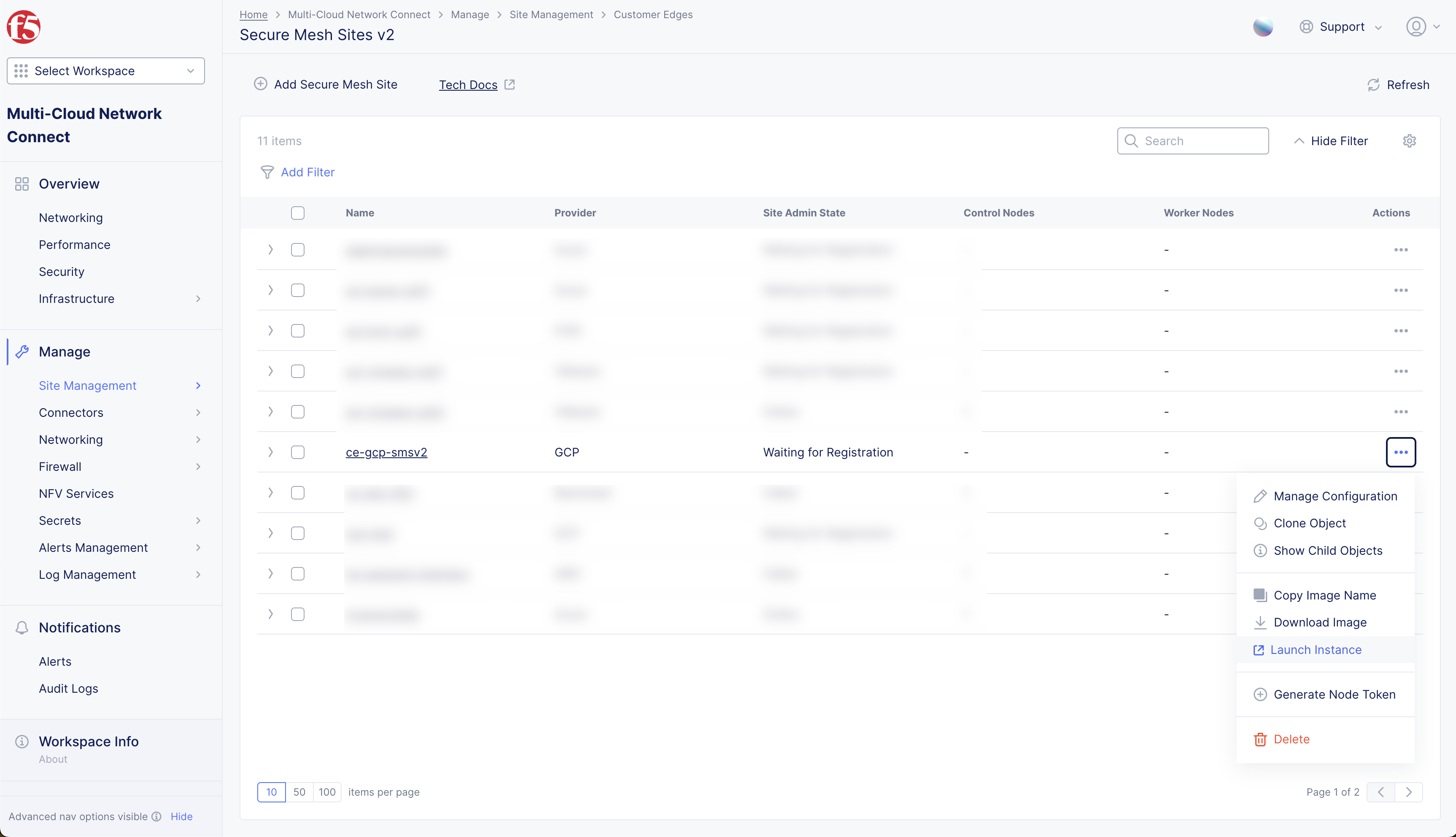 Figure: Launch Instance for Marketplace Listing