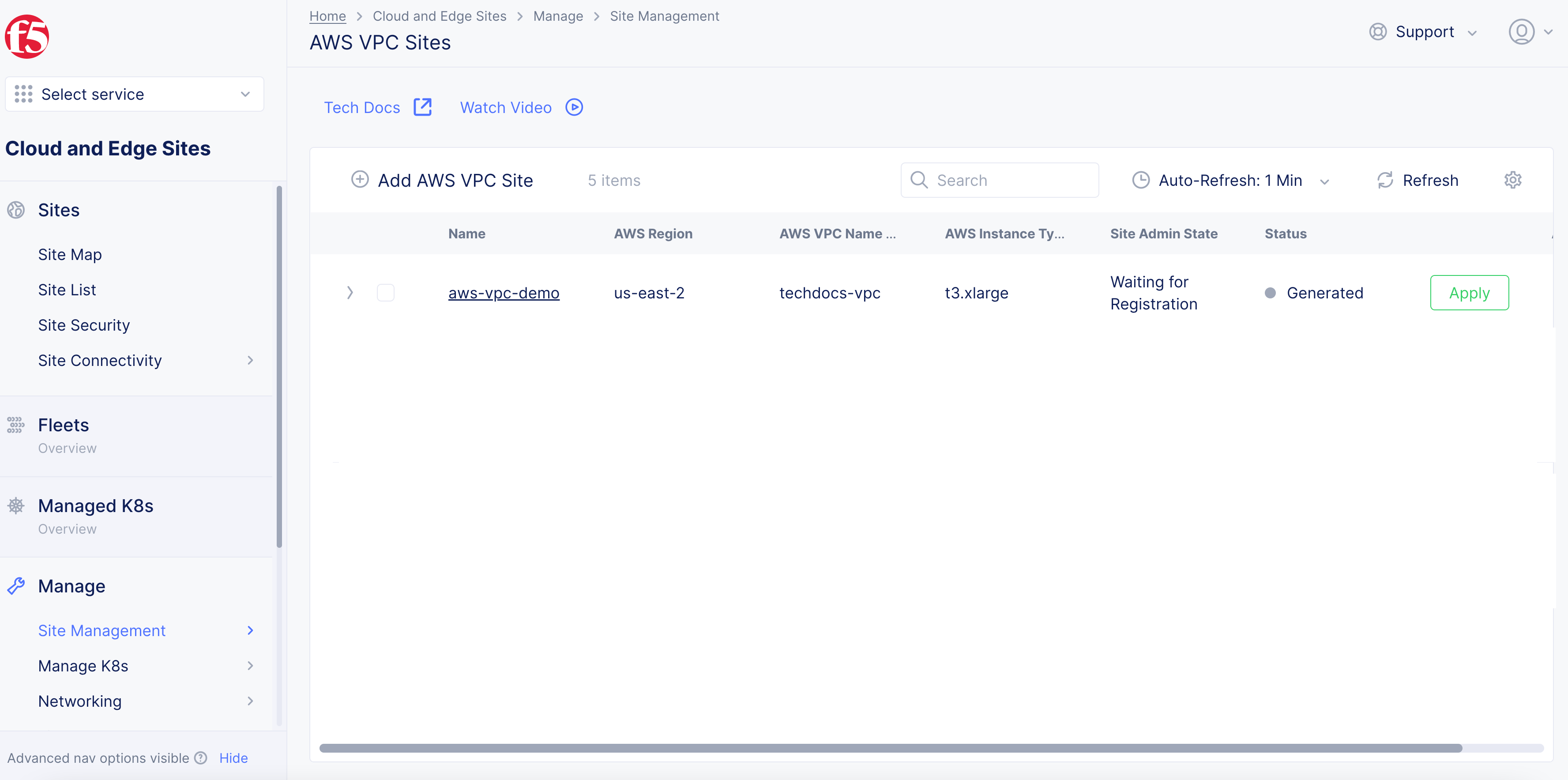 Figure: AWS VPC Object Apply