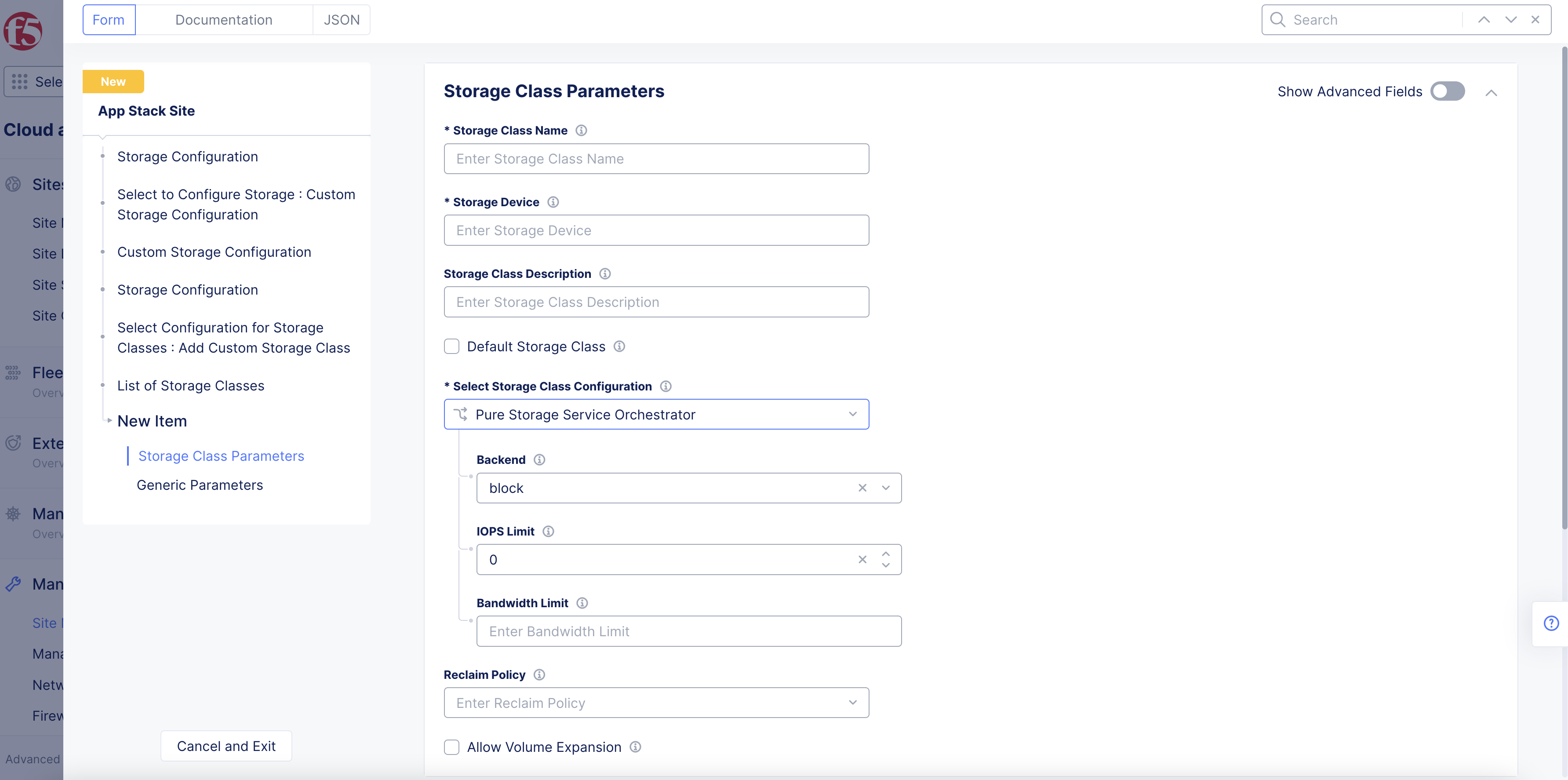 Figure: Pure Storage Orchestrator Class