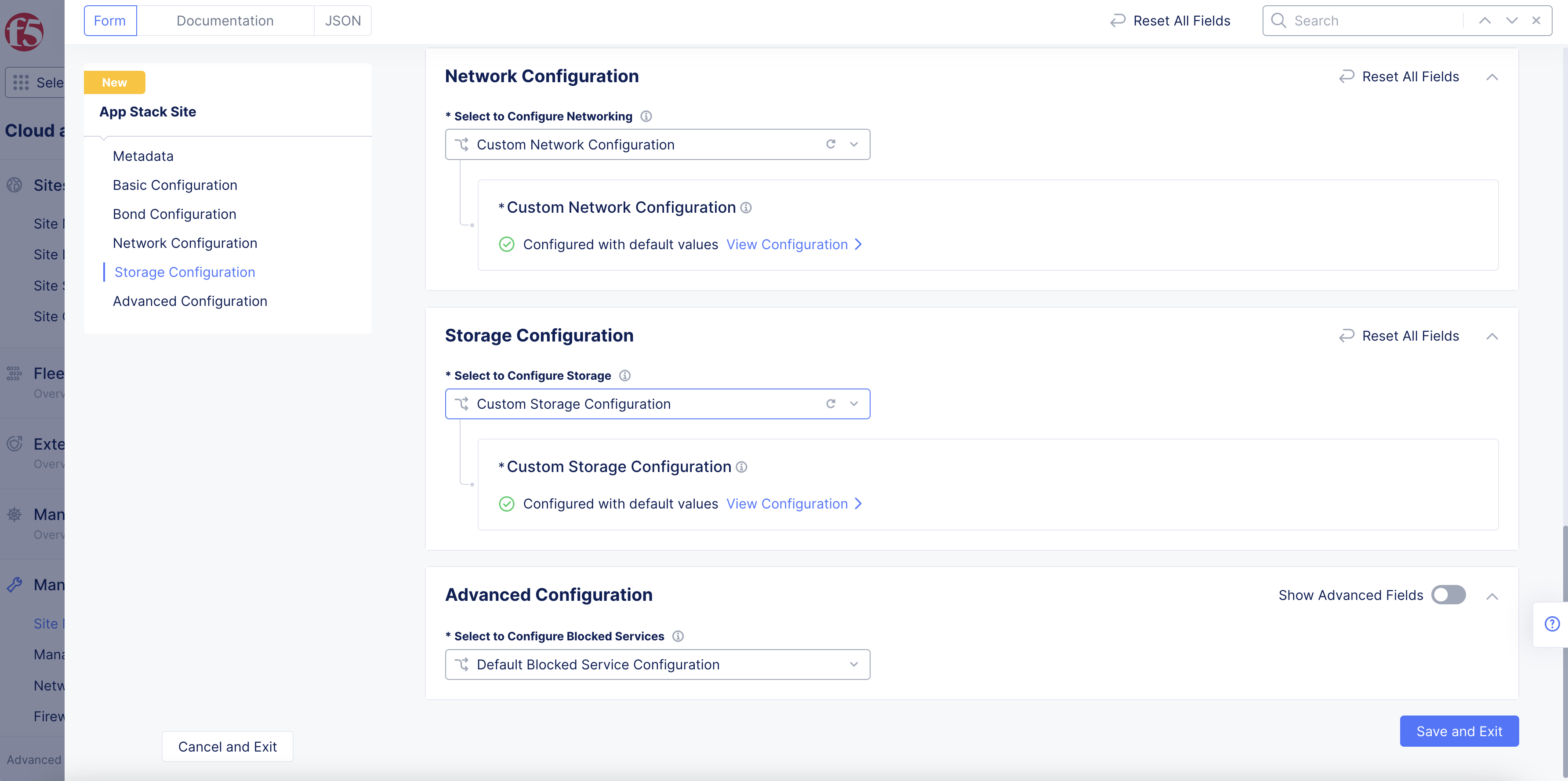 Figure: Configure Storage Devices
