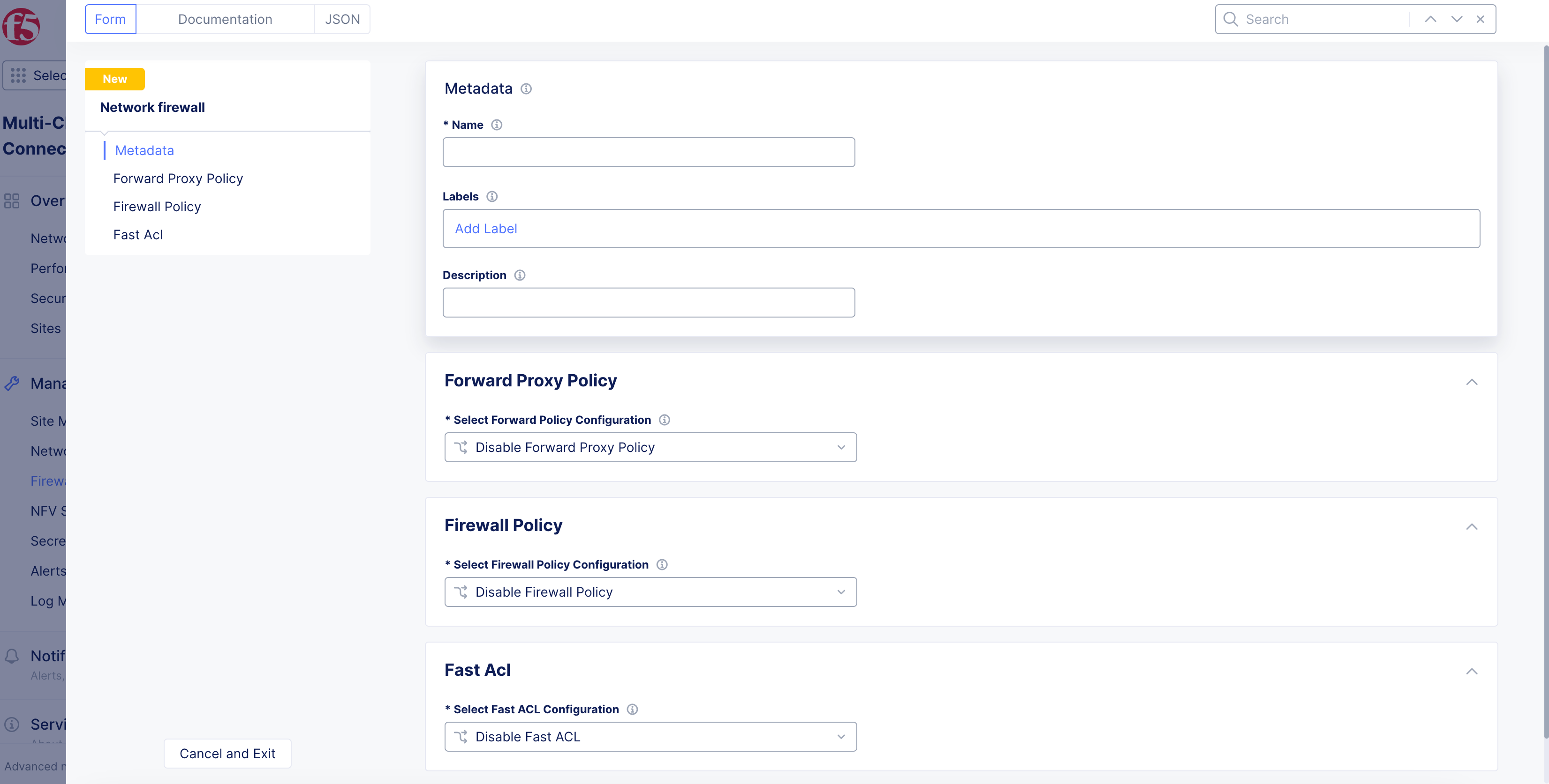 Figure: Add Network Firewall