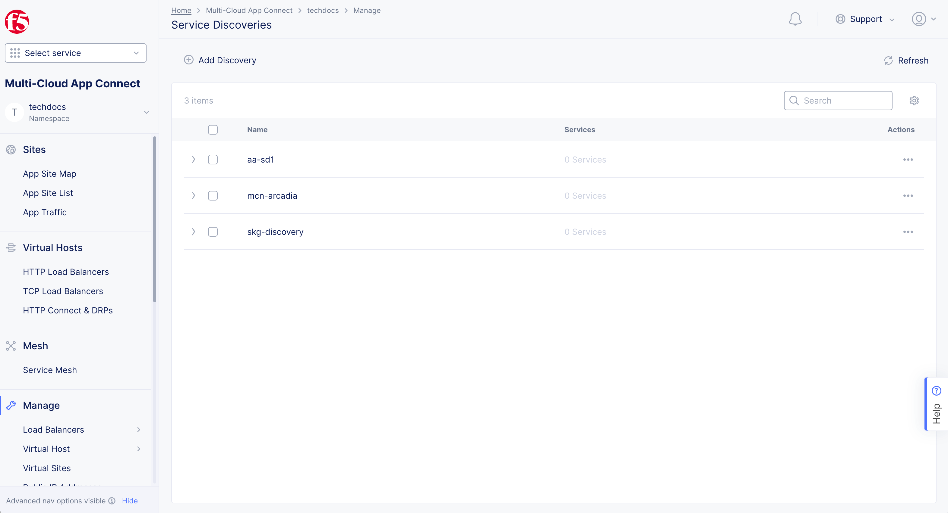 Figure: Service Discovery Created