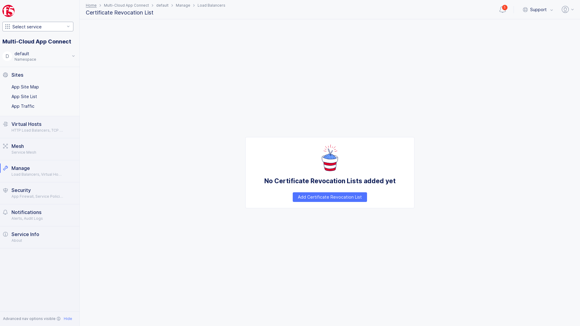 Figure: Add Certificate Revocation List