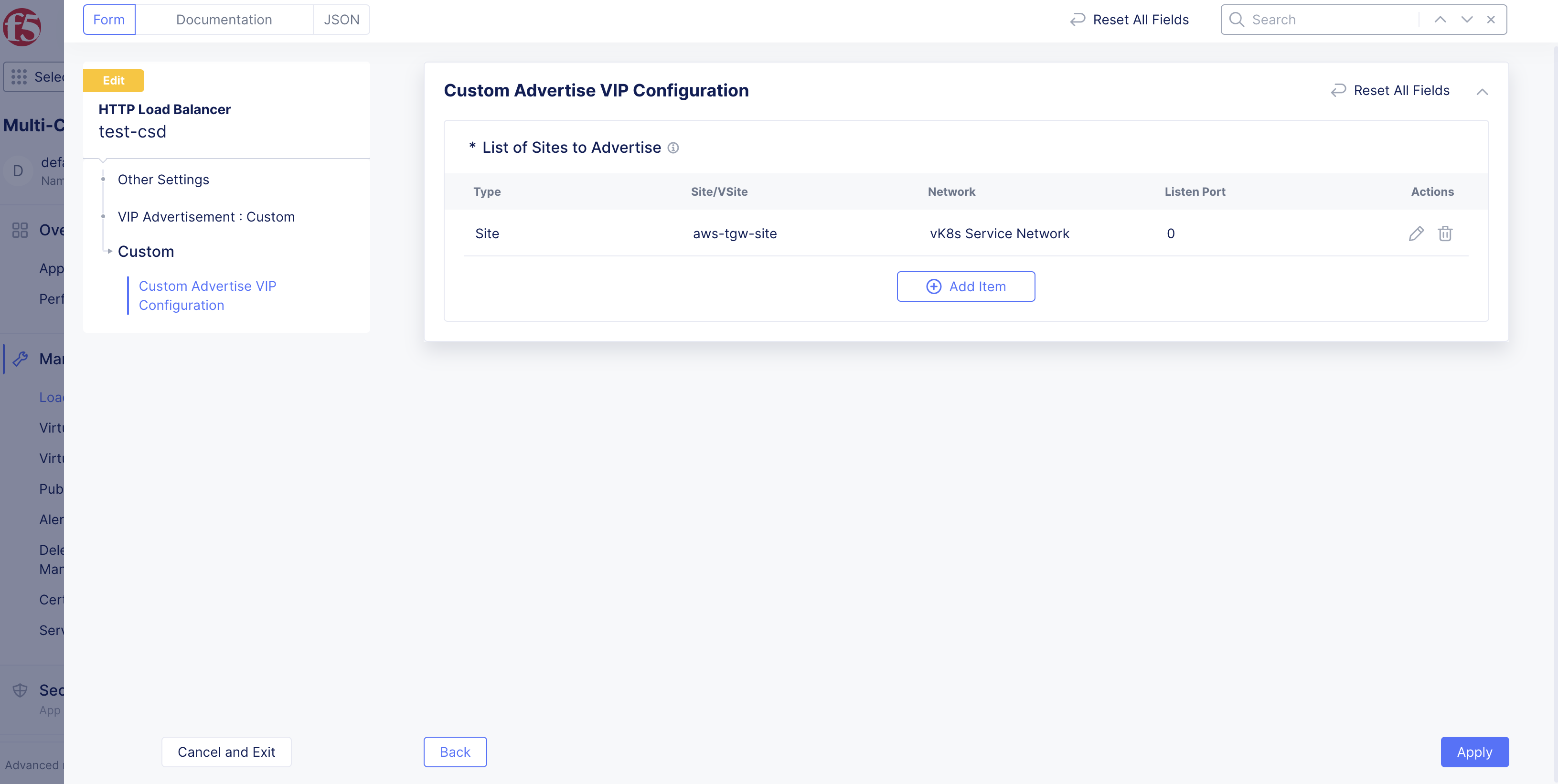 Figure: Advertise on vK8s Service Network for CE Sites