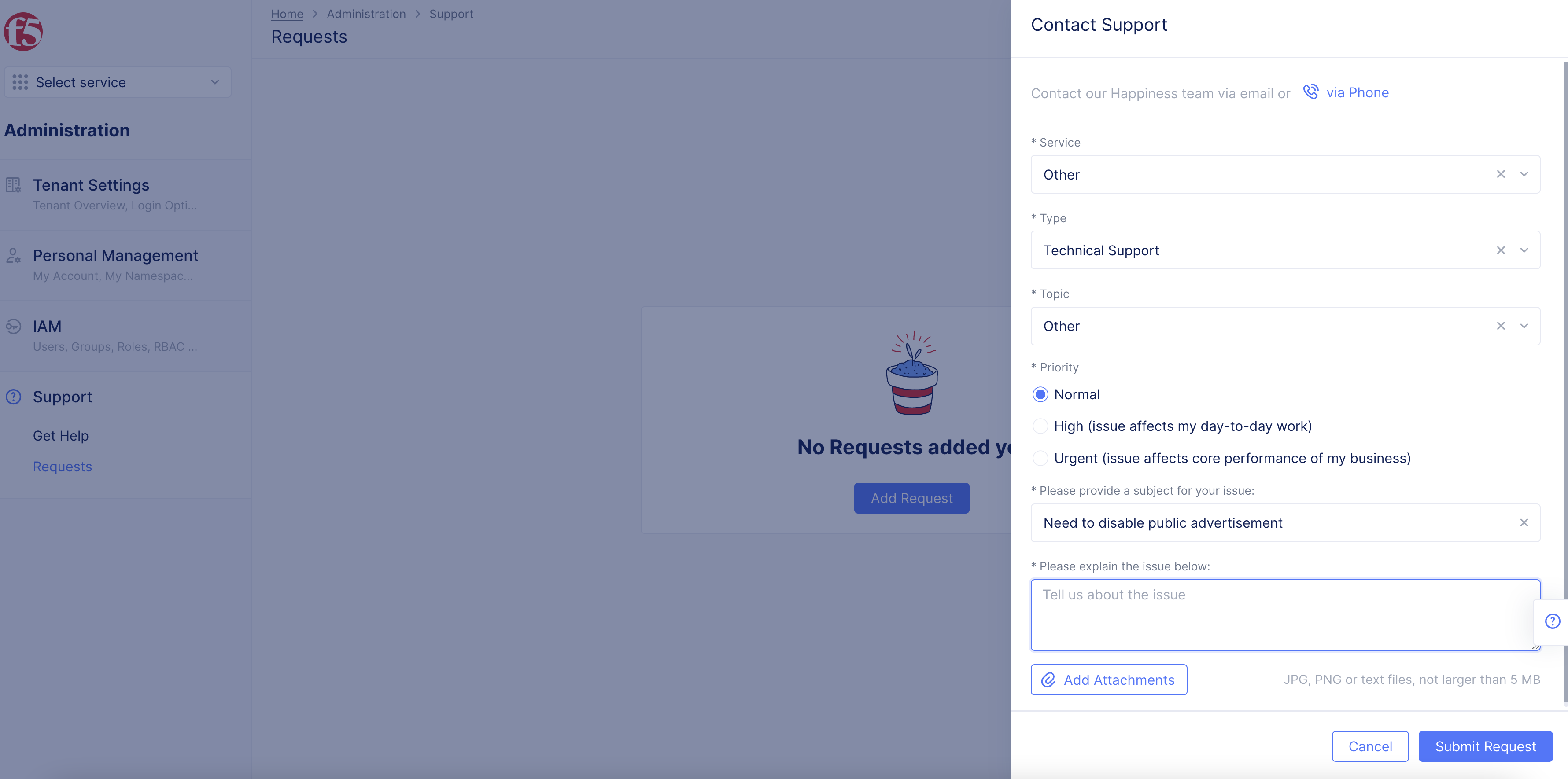 Figure: Contact Support