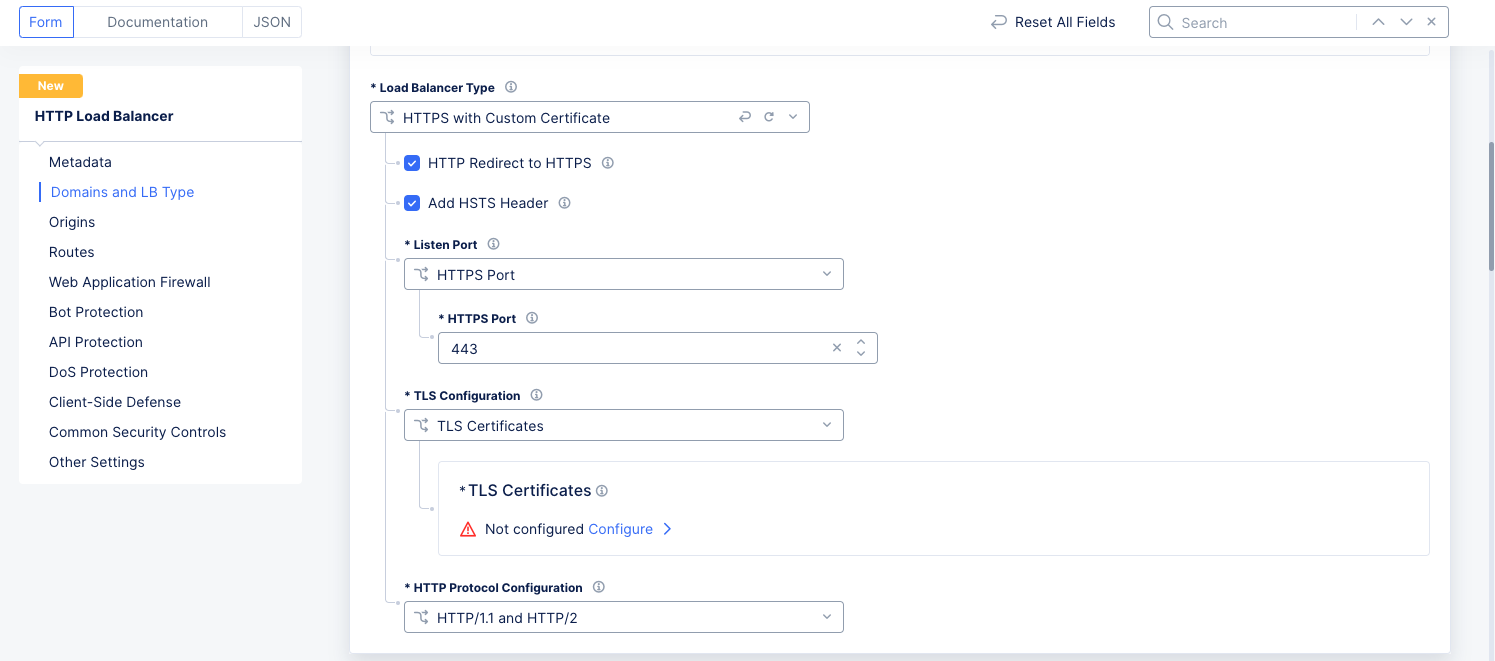 Figure: Custom TLS