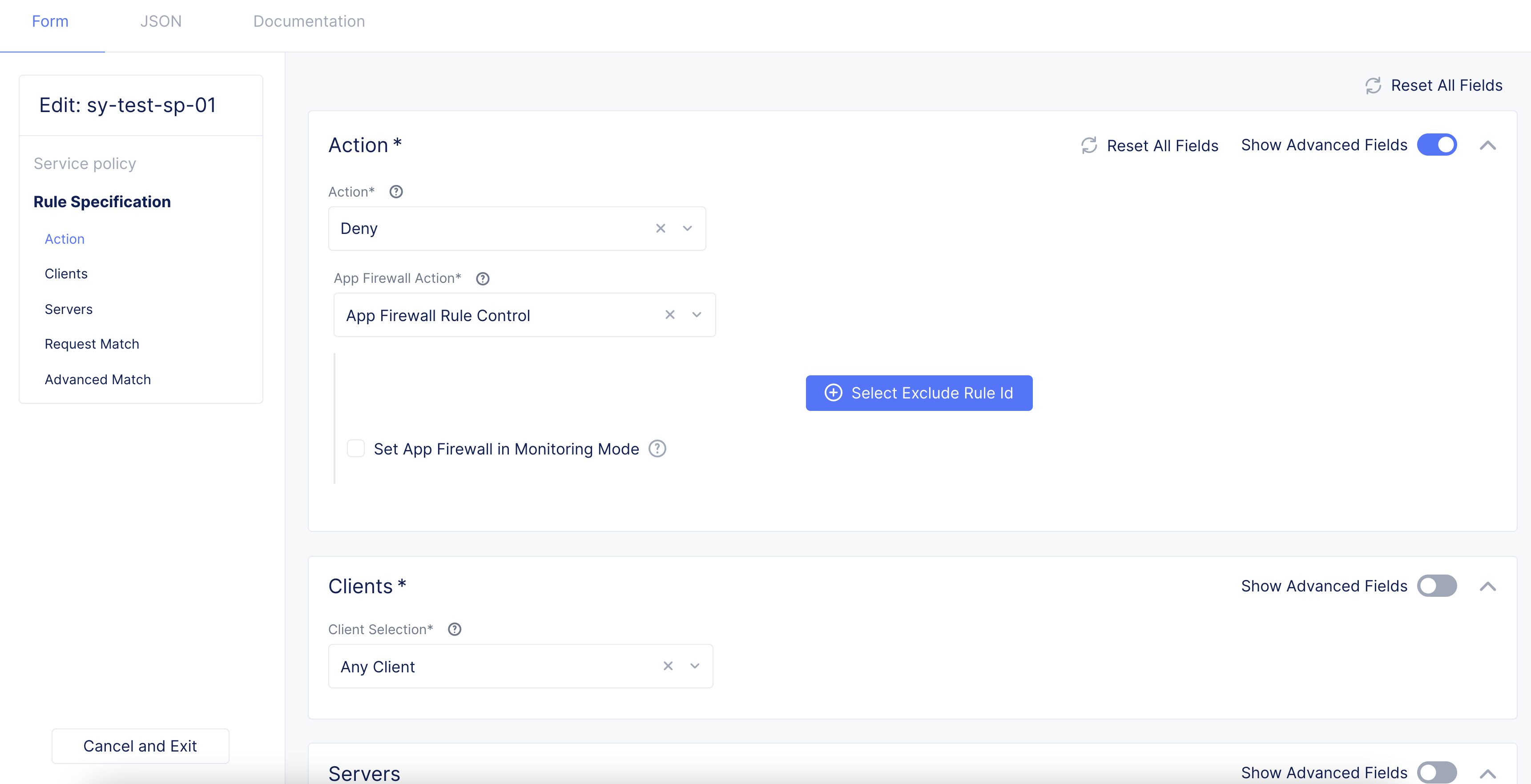 Figure: App Firewall Rule Control