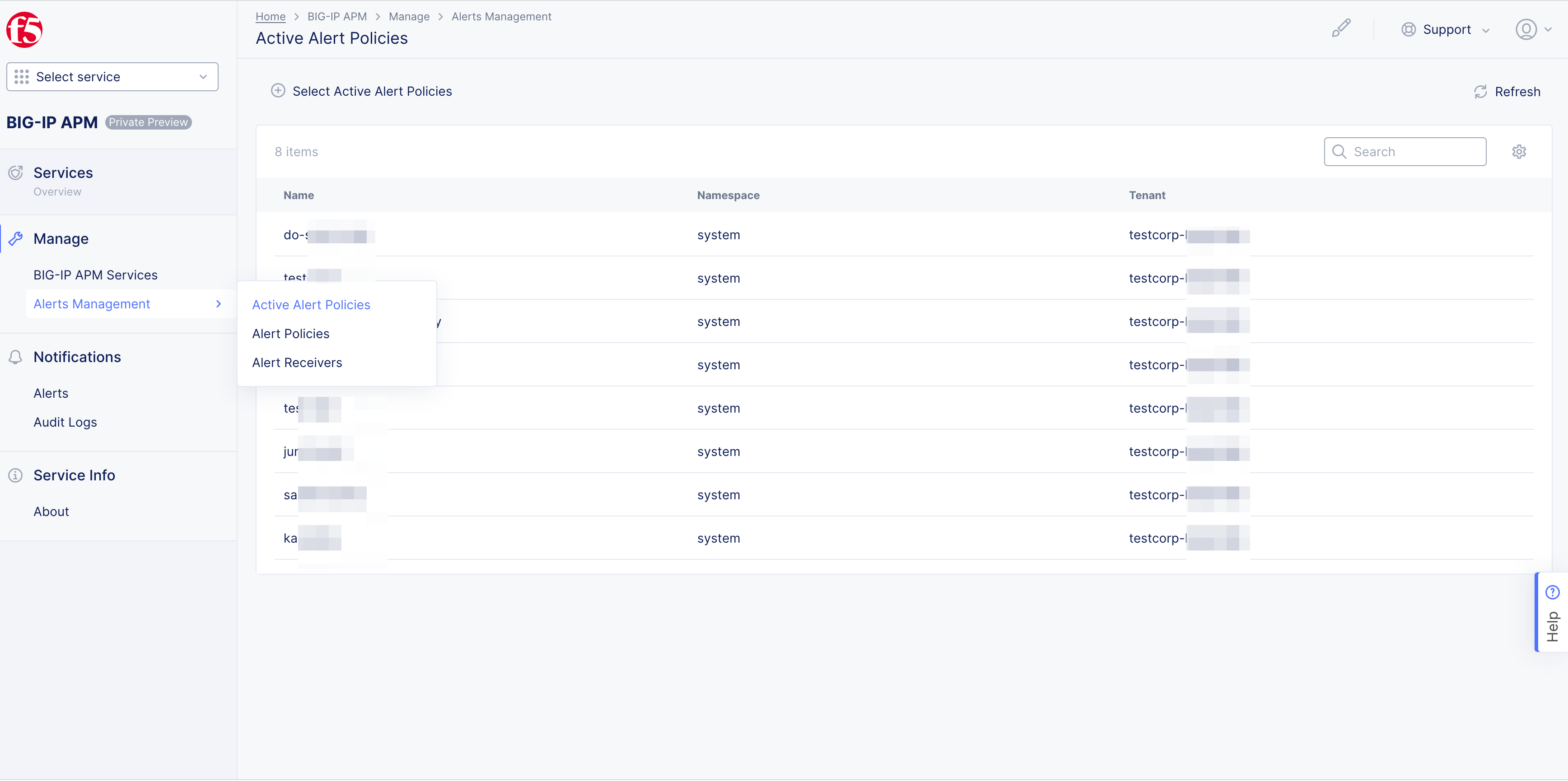 Figure: BIG-IP APM Alerts Management
