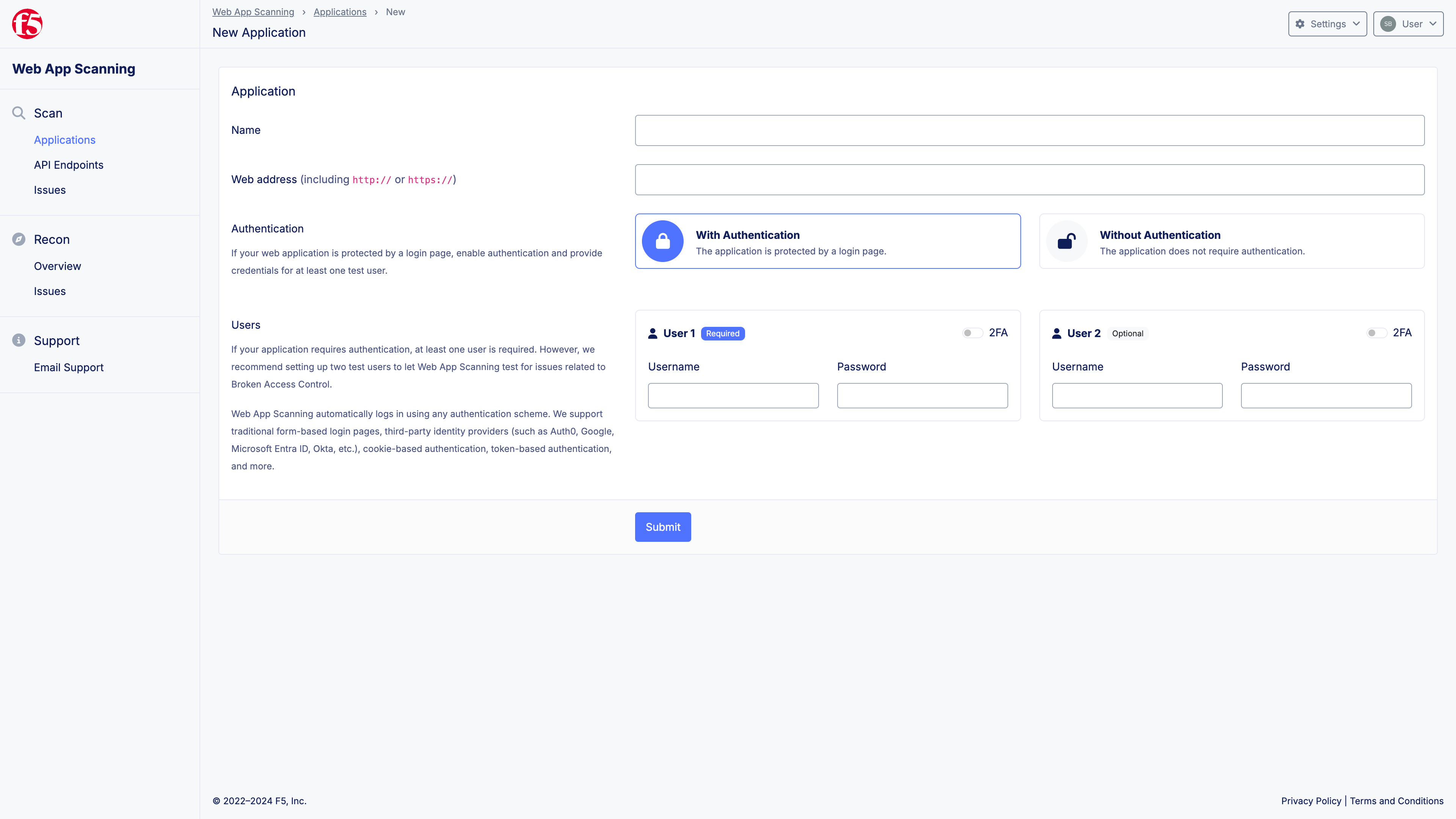Figure: New Web Application