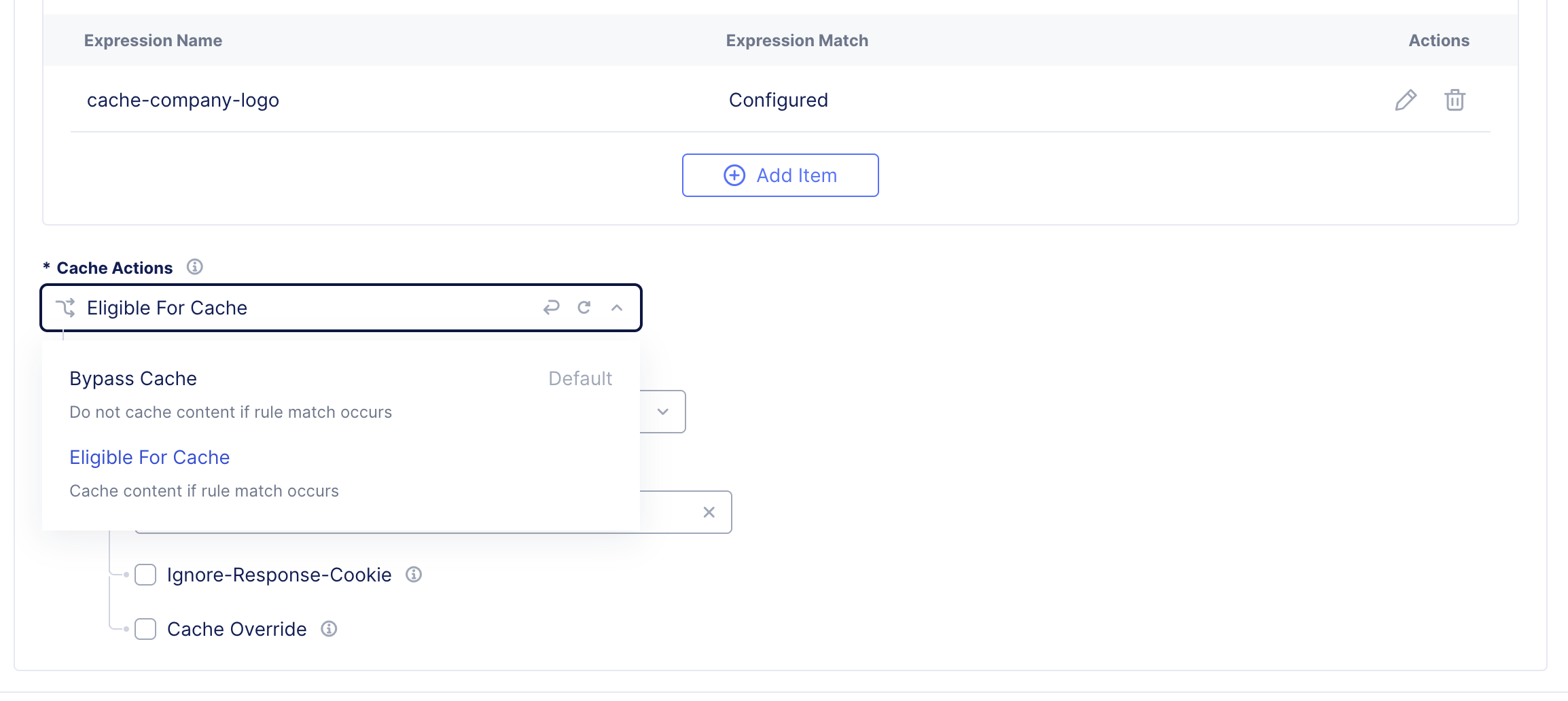 Figure: CDN Cache Rule TTL
