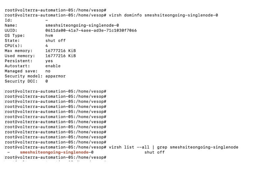 Figure: KVM - Shutdown nodes