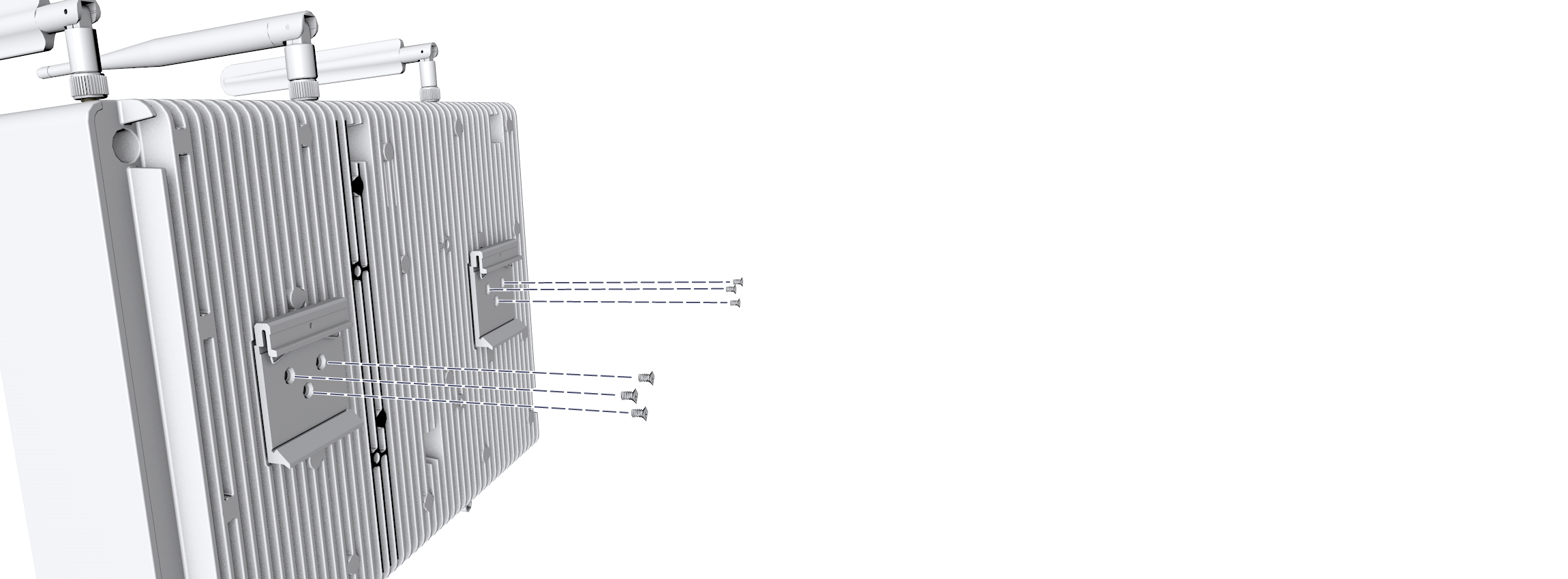 Figure: Attach Brackets with Screws