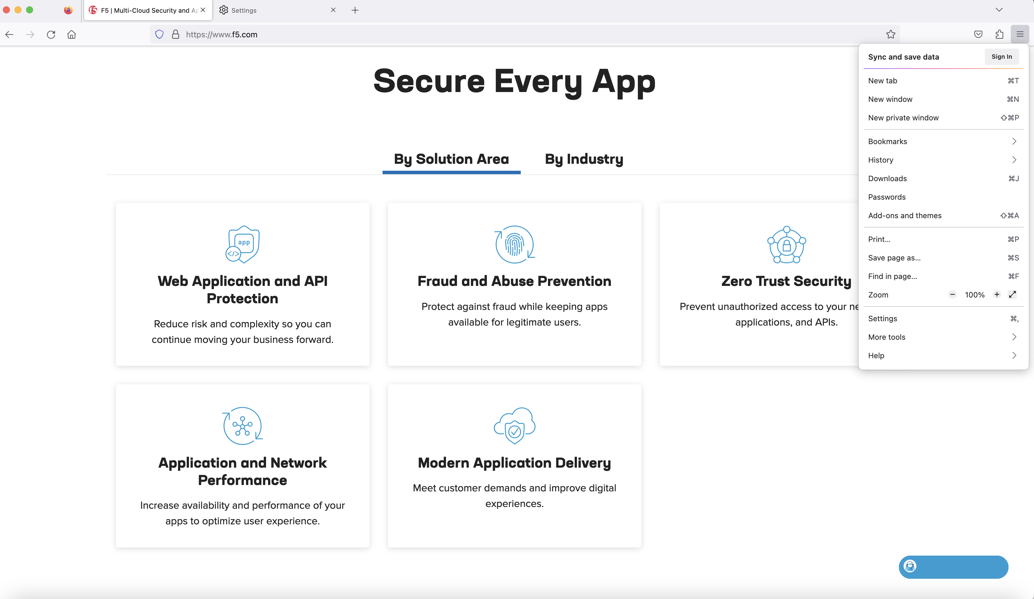 Figure: Firefox Settings