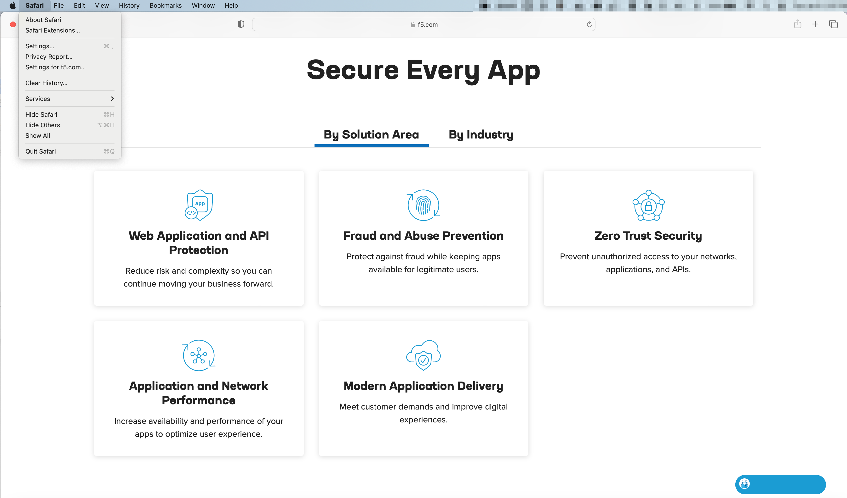 Figure: Safari Settings