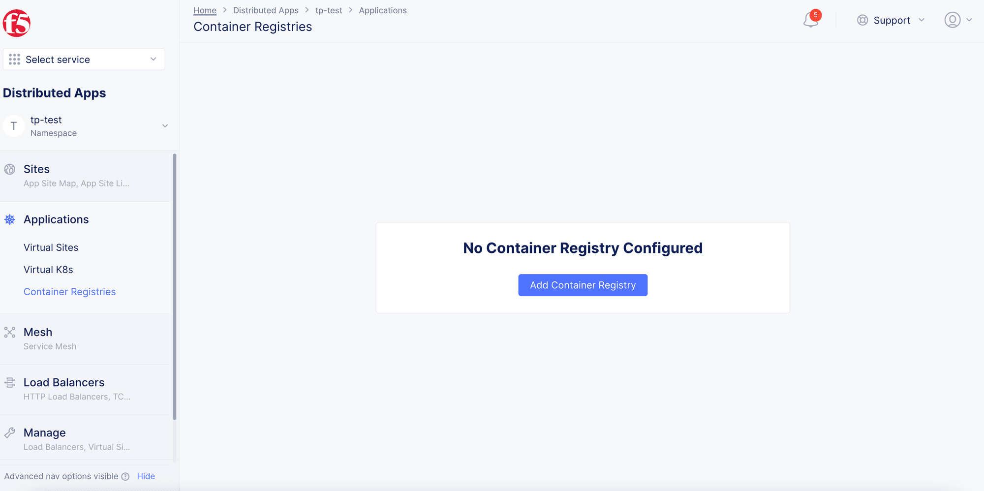 Navigate to Container Registry